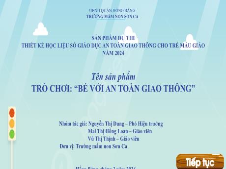 Đề tài Trò chơi Bé với an toàn giao thông