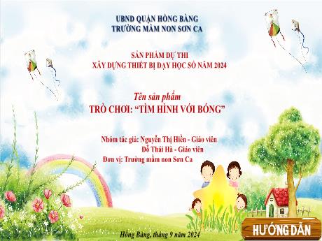 Đề tài Trò chơi Tìm hình với bóng